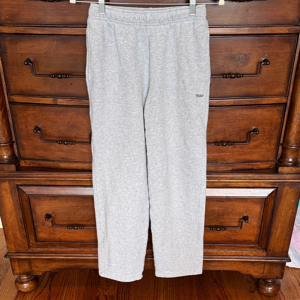TNA Aritzia Light Gray Track Pants Women’s 2xs. EUC